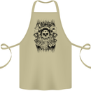 Lucky Dice Skull Motorbike Biker Motorcycle Cotton Apron 100% Organic Khaki