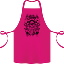 Lucky Dice Skull Motorbike Biker Motorcycle Cotton Apron 100% Organic Pink