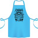Lucky Dice Skull Motorbike Biker Motorcycle Cotton Apron 100% Organic Turquoise