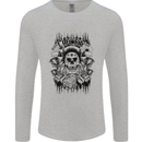 Lucky Dice Skull Motorbike Biker Motorcycle Mens Long Sleeve T-Shirt Sports Grey