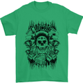 Lucky Dice Skull Motorbike Biker Motorcycle Mens T-Shirt Cotton Gildan Irish Green