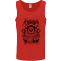 Lucky Dice Skull Motorbike Biker Motorcycle Mens Vest Tank Top Red
