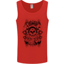 Lucky Dice Skull Motorbike Biker Motorcycle Mens Vest Tank Top Red