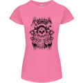 Lucky Dice Skull Motorbike Biker Motorcycle Womens Petite Cut T-Shirt Azalea