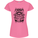 Lucky Dice Skull Motorbike Biker Motorcycle Womens Petite Cut T-Shirt Azalea