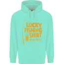 Lucky Fishing Fisherman Funny Childrens Kids Hoodie Peppermint