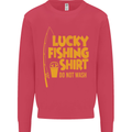 Lucky Fishing Fisherman Funny Kids Sweatshirt Jumper Heliconia
