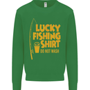 Lucky Fishing Fisherman Funny Kids Sweatshirt Jumper Irish Green