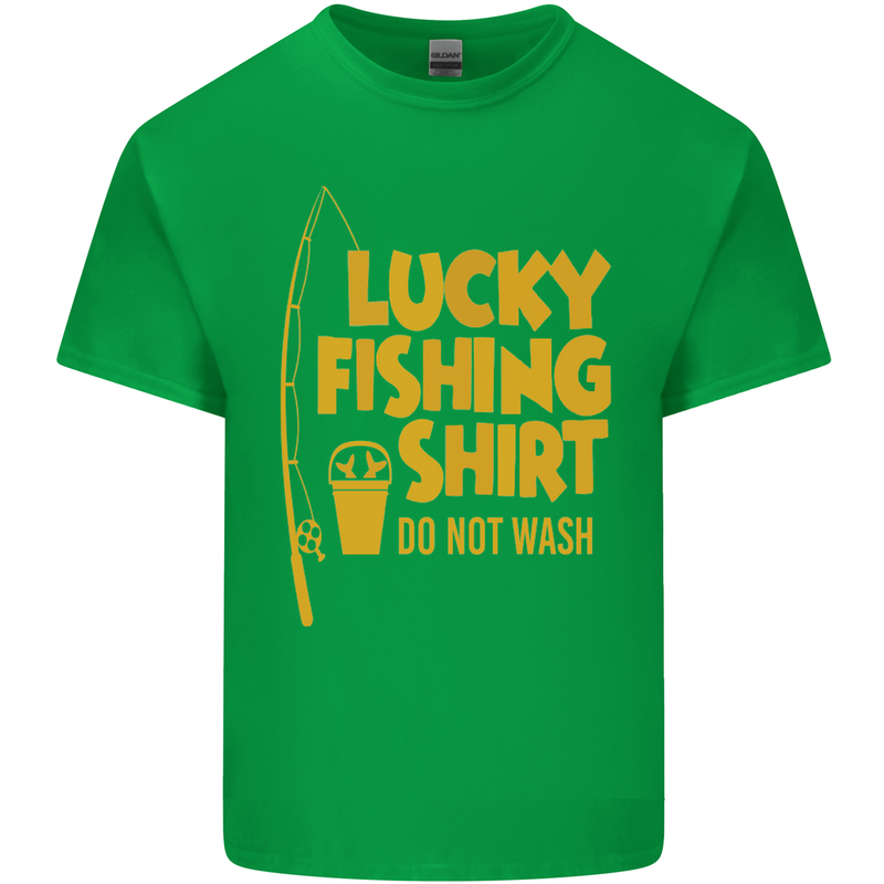 Lucky Fishing Fisherman Funny Mens Cotton T-Shirt Tee Top Irish Green