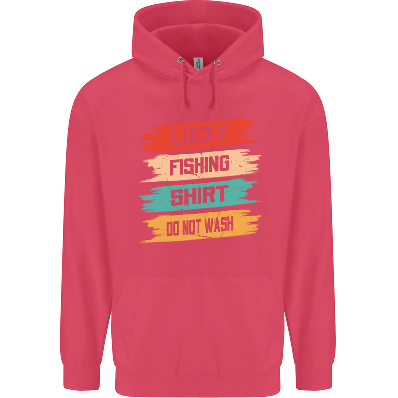 Lucky Fishing Shirt Fisherman Funny Childrens Kids Hoodie Heliconia