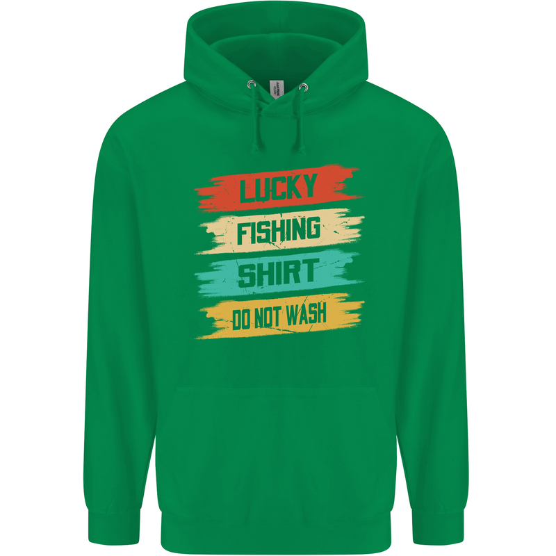 Lucky Fishing Shirt Fisherman Funny Childrens Kids Hoodie Irish Green