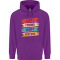 Lucky Fishing Shirt Fisherman Funny Childrens Kids Hoodie Purple