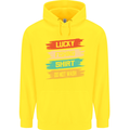 Lucky Fishing Shirt Fisherman Funny Childrens Kids Hoodie Yellow