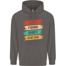 Lucky Fishing Shirt Fisherman Funny Mens 80% Cotton Hoodie Charcoal