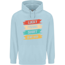 Lucky Fishing Shirt Fisherman Funny Mens 80% Cotton Hoodie Light Blue