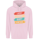 Lucky Fishing Shirt Fisherman Funny Mens 80% Cotton Hoodie Light Pink