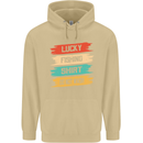 Lucky Fishing Shirt Fisherman Funny Mens 80% Cotton Hoodie Sand