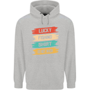 Lucky Fishing Shirt Fisherman Funny Mens 80% Cotton Hoodie Sports Grey