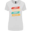 Lucky Fishing Shirt Fisherman Funny Womens Wider Cut T-Shirt White