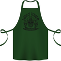 Lucky Rider Dead Head Motorbike Biker Cotton Apron 100% Organic Forest Green