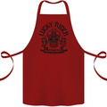 Lucky Rider Dead Head Motorbike Biker Cotton Apron 100% Organic Maroon