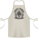 Lucky Rider Dead Head Motorbike Biker Cotton Apron 100% Organic Natural