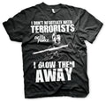 The Delta Force Chuck Norris I dont negotiate with terrorists mens black military film t-shirt U.S army tee