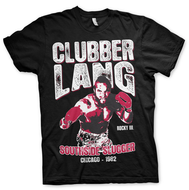 Clubber Lang rocky mens black film t-shirt southside slugger rocky III heavyweight boxing champion fictional charactor 