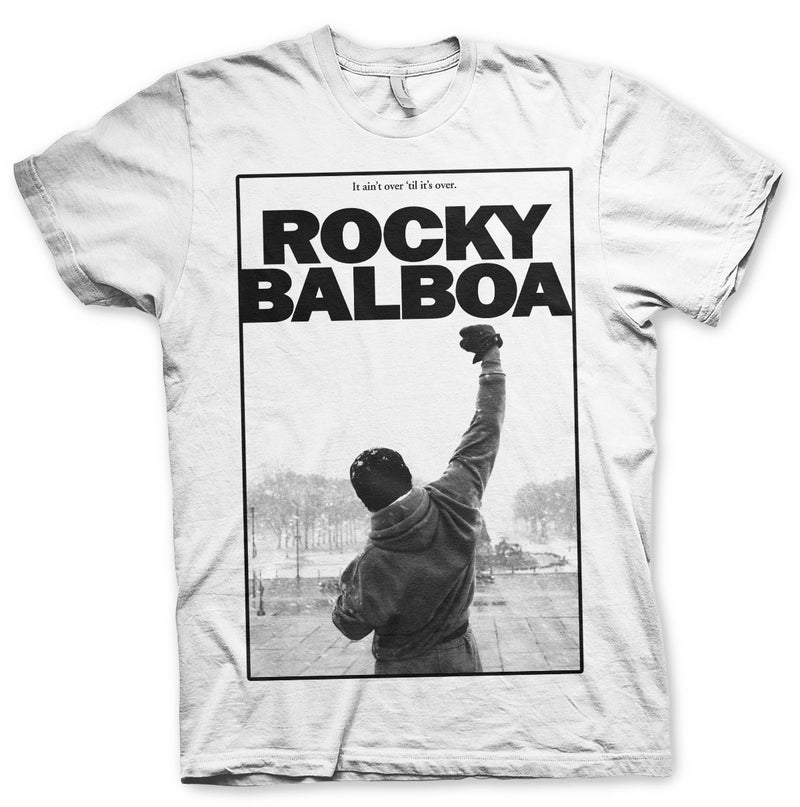 Rocky Balboa it ain't over til its over mens white boxing film t-shirt world heavyweight champion movie tee