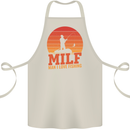 MILF Fishing Funny Fisherman Father's Day Cotton Apron 100% Organic Natural
