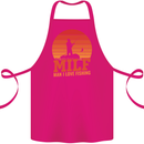 MILF Fishing Funny Fisherman Father's Day Cotton Apron 100% Organic Pink