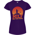 MILF Fishing Funny Fisherman Father's Day Womens Petite Cut T-Shirt Purple