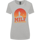 MILF Fishing Funny Fisherman Father's Day Womens Wider Cut T-Shirt Sports Grey