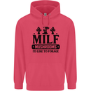 MILF Mushrooms I Like To Forage Childrens Kids Hoodie Heliconia