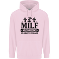 MILF Mushrooms I Like To Forage Childrens Kids Hoodie Light Pink