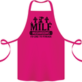 MILF Mushrooms I Like To Forage Cotton Apron 100% Organic Pink