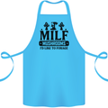 MILF Mushrooms I Like To Forage Cotton Apron 100% Organic Turquoise