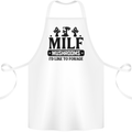 MILF Mushrooms I Like To Forage Cotton Apron 100% Organic White