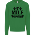 MILF Mushrooms I Like To Forage Kids Sweatshirt Jumper Irish Green