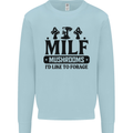 MILF Mushrooms I Like To Forage Kids Sweatshirt Jumper Light Blue