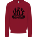 MILF Mushrooms I Like To Forage Kids Sweatshirt Jumper Red