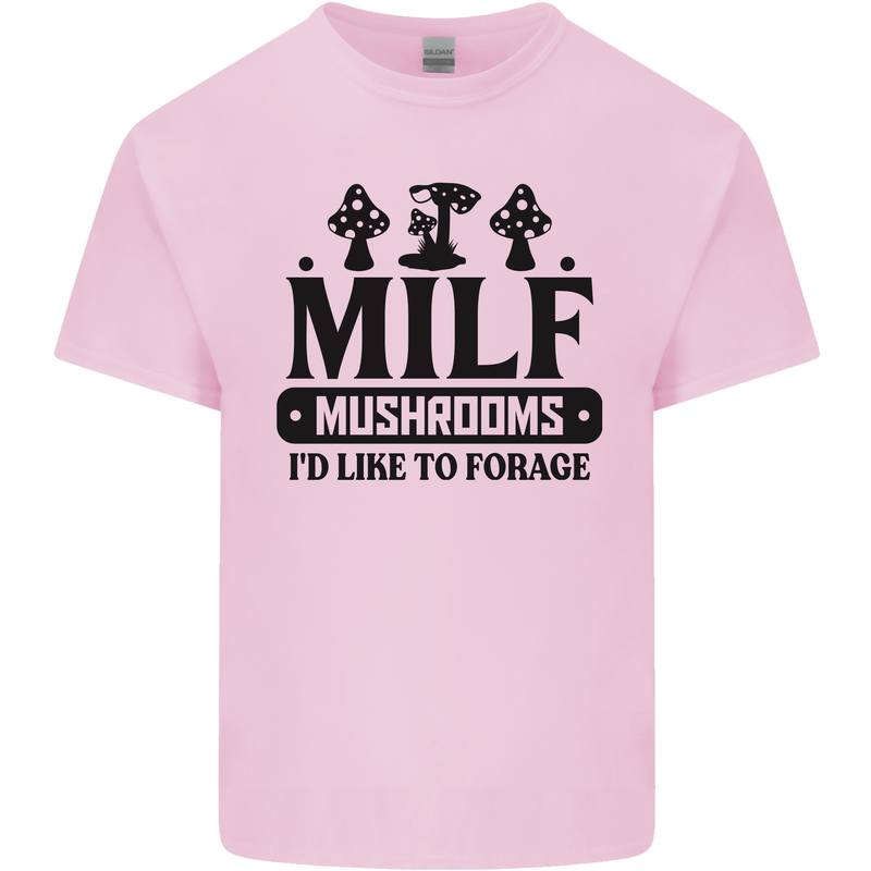 MILF Mushrooms I Like To Forage Kids T-Shirt Childrens Light Pink