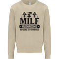 MILF Mushrooms I Like To Forage Mens Sweatshirt Jumper Sand