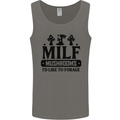 MILF Mushrooms I Like To Forage Mens Vest Tank Top Charcoal