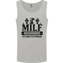 MILF Mushrooms I Like To Forage Mens Vest Tank Top Sports Grey
