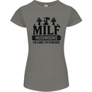 MILF Mushrooms I Like To Forage Womens Petite Cut T-Shirt Charcoal