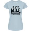 MILF Mushrooms I Like To Forage Womens Petite Cut T-Shirt Light Blue