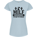 MILF Mushrooms I Like To Forage Womens Petite Cut T-Shirt Light Blue