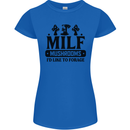 MILF Mushrooms I Like To Forage Womens Petite Cut T-Shirt Royal Blue