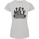 MILF Mushrooms I Like To Forage Womens Petite Cut T-Shirt Sports Grey